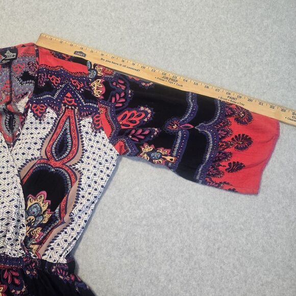 Angie Red and Black Patterned Romper - Picture 11 of 16